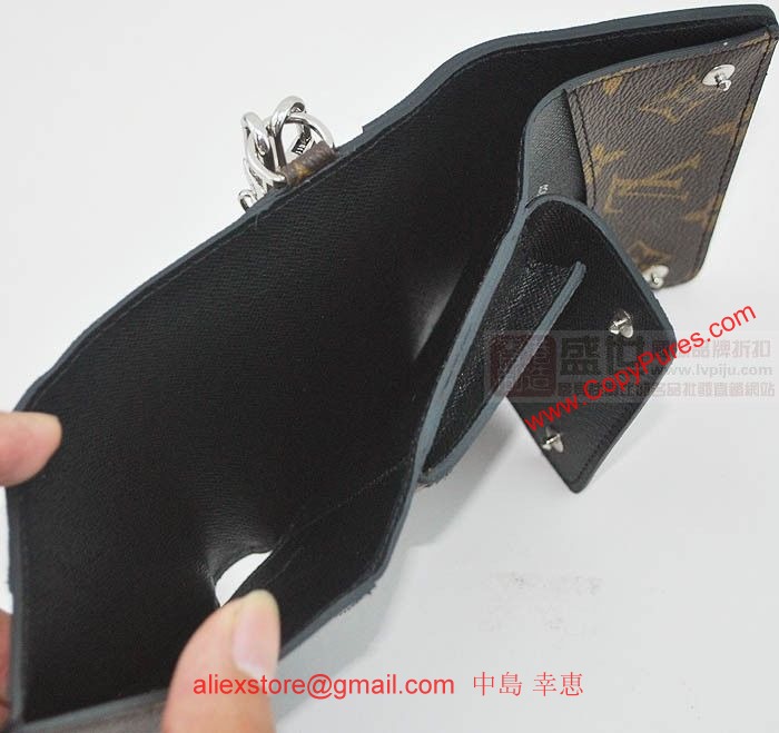 LOUIS VUITTON ルイヴィトン M60167 モノグラムマカサー ポルト フォイユ・コンパクト 3つ折り財布